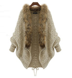 Women's Trendy Khaki V-Neck Solid Coat