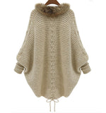 Women's Trendy Khaki V-Neck Solid Coat