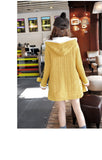 Women's Trendy Yellow V-Neck Solid Woolen Sweater
