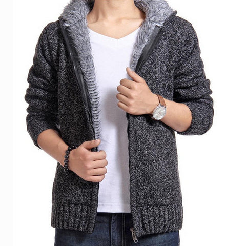 Men's Stylish Dark Grey Worsted Coat