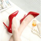Lovely Red Solid PU Pumps