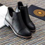 Lovely Black Solid PU Boots