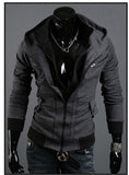 Men's Sweet Dark Grey Thick Jacket-Coat