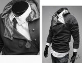 Men's Cute Dark Grey Sweater-Coat