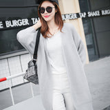 Women's Sexy Grey Solid Cardigan Sweater