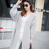 Women's Sexy Grey Solid Cardigan Sweater