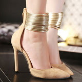 Casual Apricot Solid PU Pumps