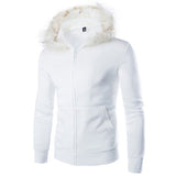 Men's Lovely Hooded White Coat