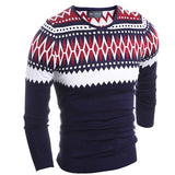 Men's Trendy Navy O-Neck Sweater