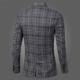 Men's Lovely Grey Checkered Blazer