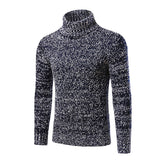 Men's Sexy Navy Turtleneck Sweater