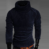Men's Casual Navy Turtleneck Sweater