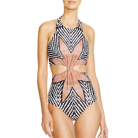 Women's Flower Detailed Sexy One Piece Swimwear