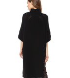 Women's Sweet Black Turtleneck Solid Worsted Sweater