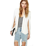 Women's Lovely White Notched Solid Blazer