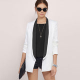 Women's Stylish White Patchwork Vest Blazer